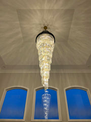 Spiral Crystal Chandelier For Foyer/ Staircase