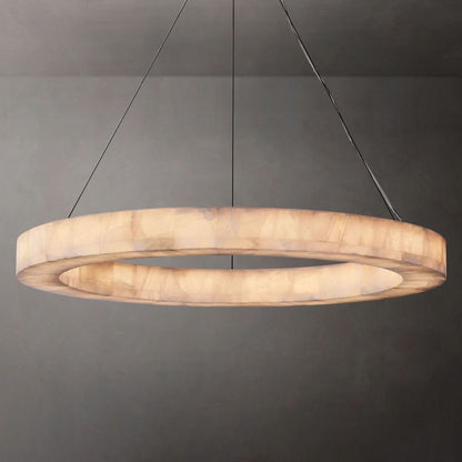 Alabaster Rivaga Round Chandelier 40"
