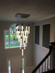 3/7/13/25/41-Light Glacier Bubble Crystsal Chandelier in Gold/Chrome/Black Finish