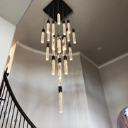 3/7/13/25/41-Light Glacier Bubble Crystsal Chandelier in Gold/Chrome/Black Finish