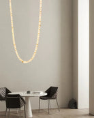 Modern LED Natural Alabaster Globes Beads Hanging Chandelier Indoor Lighting Fixture Modern Pendant lamp