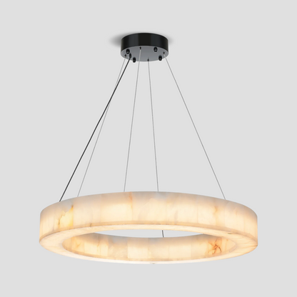 Alabaster Halo Ring Chandelier