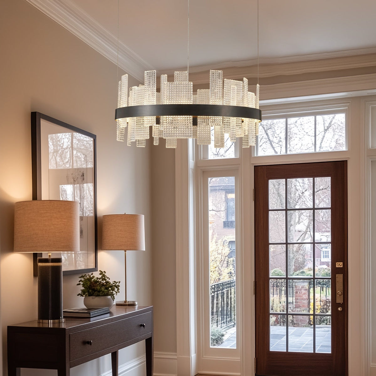 Lyra Round Glass Chandelier - view 12