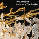 47" Gold Tree Branch Modern Crystal Chandelier - Blushlighting