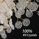 YUYI 47" Gold Tree Branch Modern Crystal Chandelier