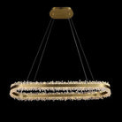 47 Inch Linear Chandelier Modern Quartz Crystal Chandelier for Dining Room - 47'' LBlushlighting