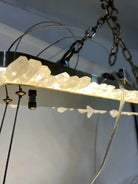 47'' Oval Modern Clear Geode Quartz Crystal Chandelier for Dining Room - Blushlighting