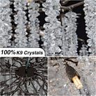 YUYI 47.2" Black Modern Crystal Chandelier for Dining Rooms