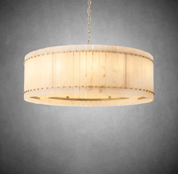 Sun Marcus Alabaster Round Chandelier