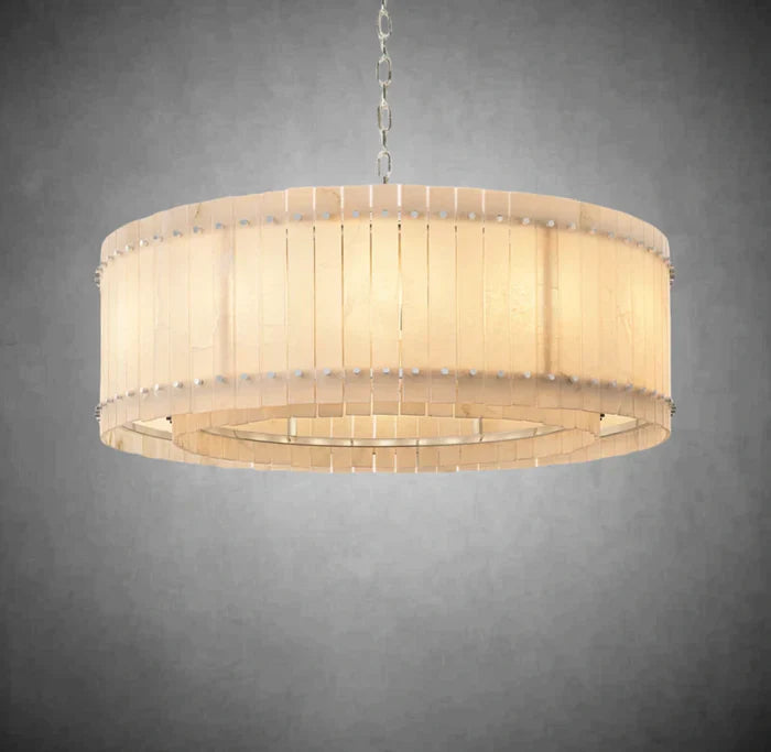 Sun Marcus Alabaster Round Chandelier