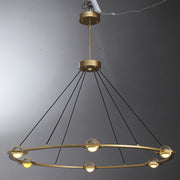 Elara Planet Modern Round Chandelier For Living Room, Bedroom