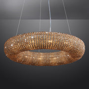 Hallow Round Crystal Led Ring Chandelier 32'' 41" 59"