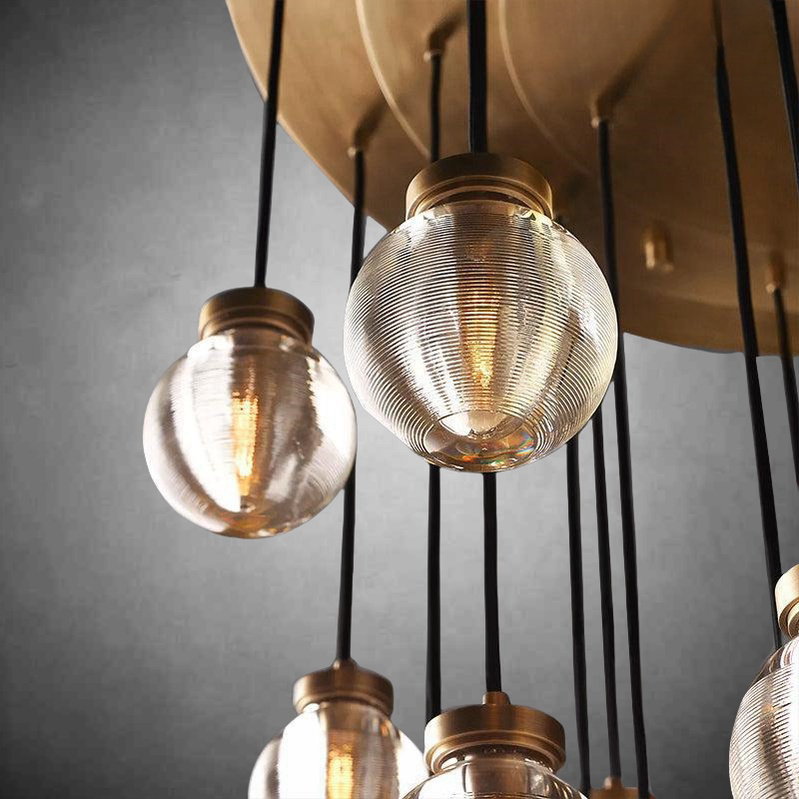 Pearls Round Chandelier 22"