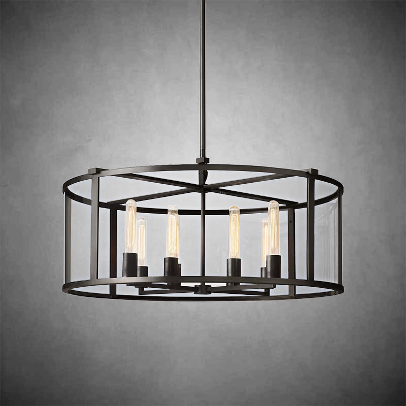 Baker Glass Lantern Modern Round Chandelier 33"44"55"