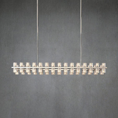 Arcachen Crystal Rectangular Chandelier 54"