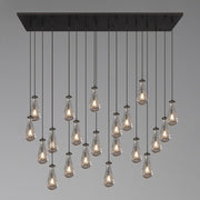 Silas Modern Raindrop Rectangular Chandelier For Dining Room