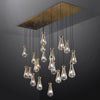 Silas Modern Raindrop Rectangular Chandelier For Dining Room