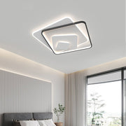 Blushlighting® Square LED Ceiling Light For Living Room, Dining Room, Study Brightness Dimmable / L17.7xW17.7" / L45.0xW45.0cm / Black