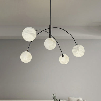 Nordic Postmodern Alabaster Arc Chandelier chandeliers for dining room,chandeliers for stairways,chandeliers for foyer,chandeliers for bedrooms,chandeliers for kitchen,chandeliers for living room KevinstudiBUives   