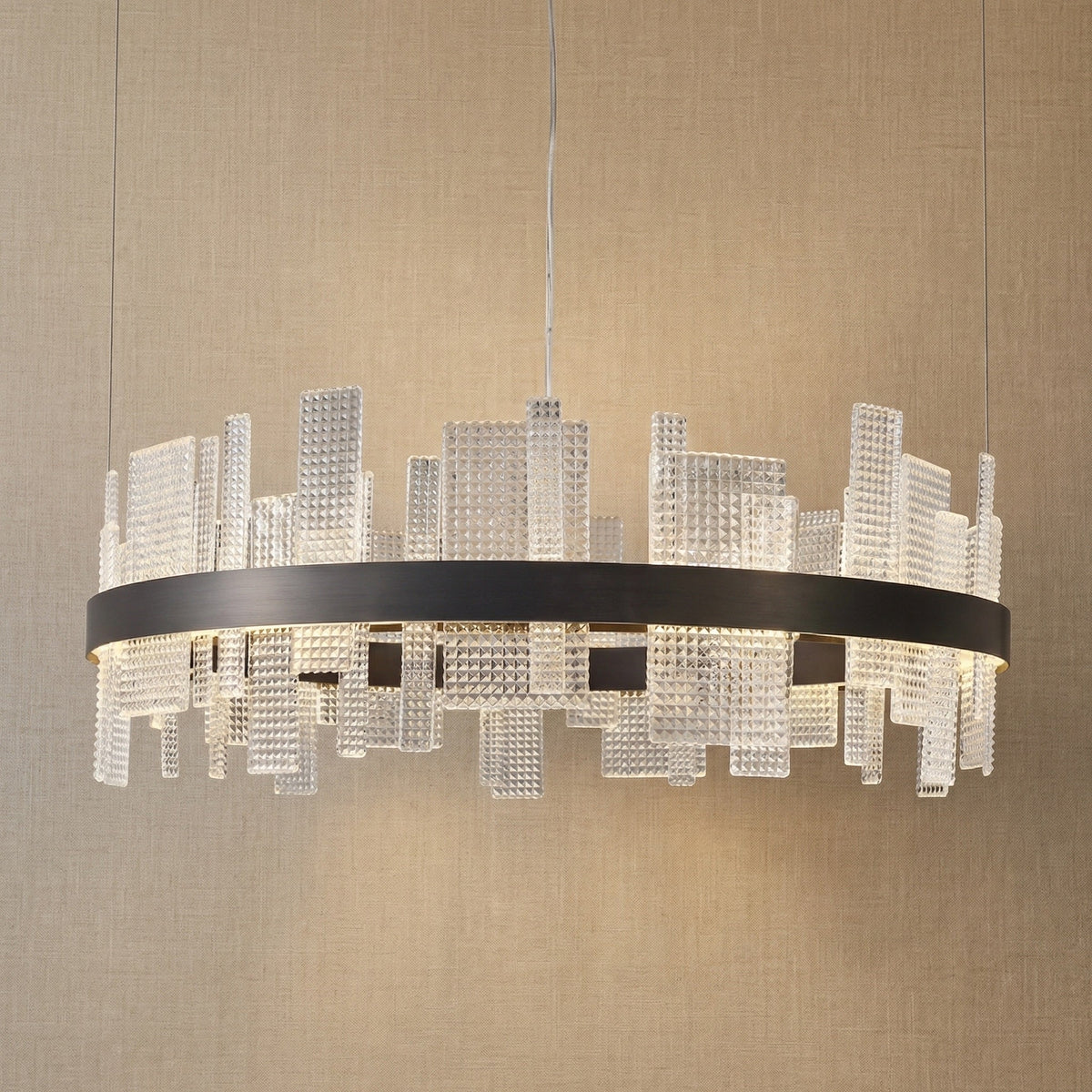 Lyra Round Glass Chandelier - view 5
