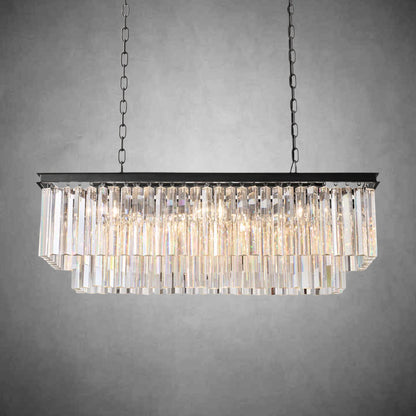 1920s Odaon Art Deco Rectangular Chandelier 40"49"59"72"