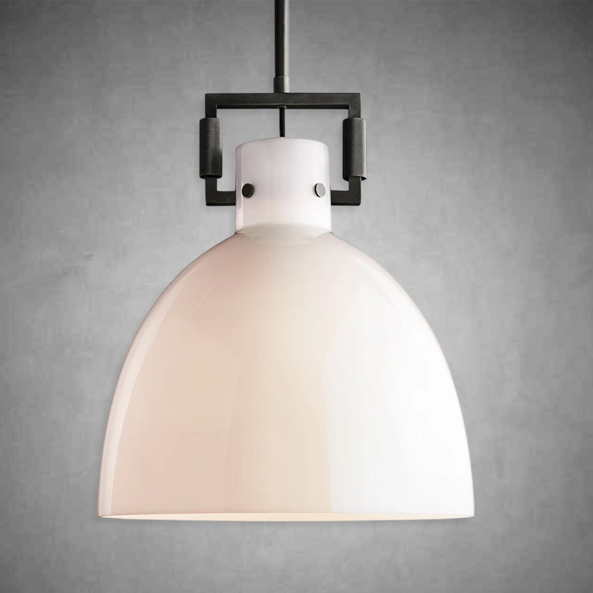 Machine Milk Glass Cloche Pendant 10"14"18"