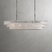 Ghiaccio Glass Oval Chandelier