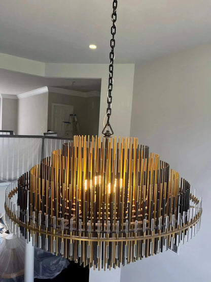 Emila Burnished Brass Chandelier 24''32''42''