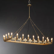 Darius Rectangular Modern Chandelier 41", Chandelier Over Dining Table, Dining Room