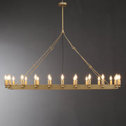 Darius Rectangular Modern Chandelier 41", Chandelier Over Dining Table, Dining Room