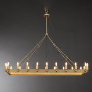 Darius Rectangular Modern Chandelier 41", Chandelier Over Dining Table, Dining Room