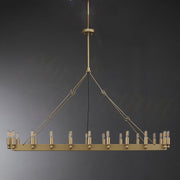 Darius Rectangular Modern Chandelier 41", Chandelier Over Dining Table, Dining Room