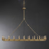 Darius Rectangular Modern Chandelier 52", Chandelier Over Dining Table, Dining Room