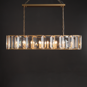 Hoden Modern Crystal Rectangular Chandelier For Dining Room 74"