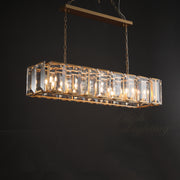 Hoden Modern Crystal Rectangular Chandelier For Dining Room 62"