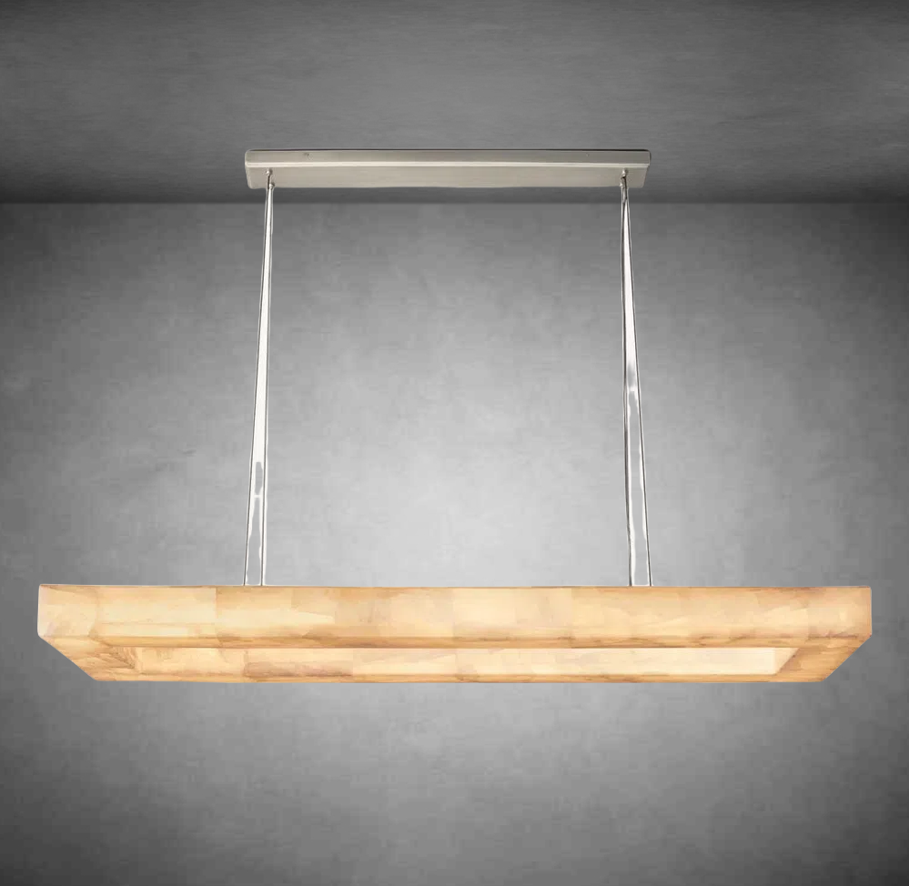 Rivaga Rectangular Calcite Chandelier 54"72''
