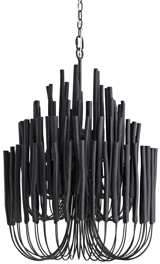 5/6-Light Modern Branch Modeling Chandelier in White or Black for Stylish Interiors-Chandeliers-Blushlighting
