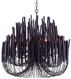 5/6-Light Modern Branch Modeling Chandelier in White or Black for Stylish Interiors-Chandeliers-Blushlighting