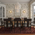 5/6-Light Modern Branch Modeling Chandelier in White or Black for Stylish Interiors-Chandeliers-Blushlighting