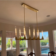 Celestia Candlestick Modern Linear Chandelier 55", 67"