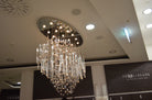 59'' Oval Chandelier for Dining Room Big Modern Glass Bubble Chandelier - Blushlighting