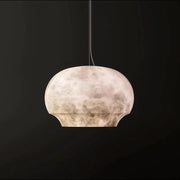 Samaneh Alabaster Dome Pendant Lighting Fixture, Dining Pendant Light