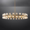 Dante Crystal Modern Round Chandelier 60" Living Room