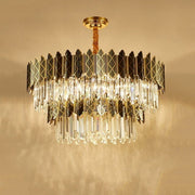 Blushlighting® Gold/Black Crystal Modern LED Chandelier For Living Room, Dining Room