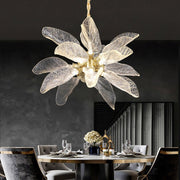 Blushlighting® Creative LED Chandelier in the Shape of Leaf for Living Room, Kitchen image | luxury furniture | leaf shape lamps