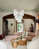 9 Light 20" Wide LED Lorelei Round Tiered Chandelier in Black Chain use for dining room American chandelier