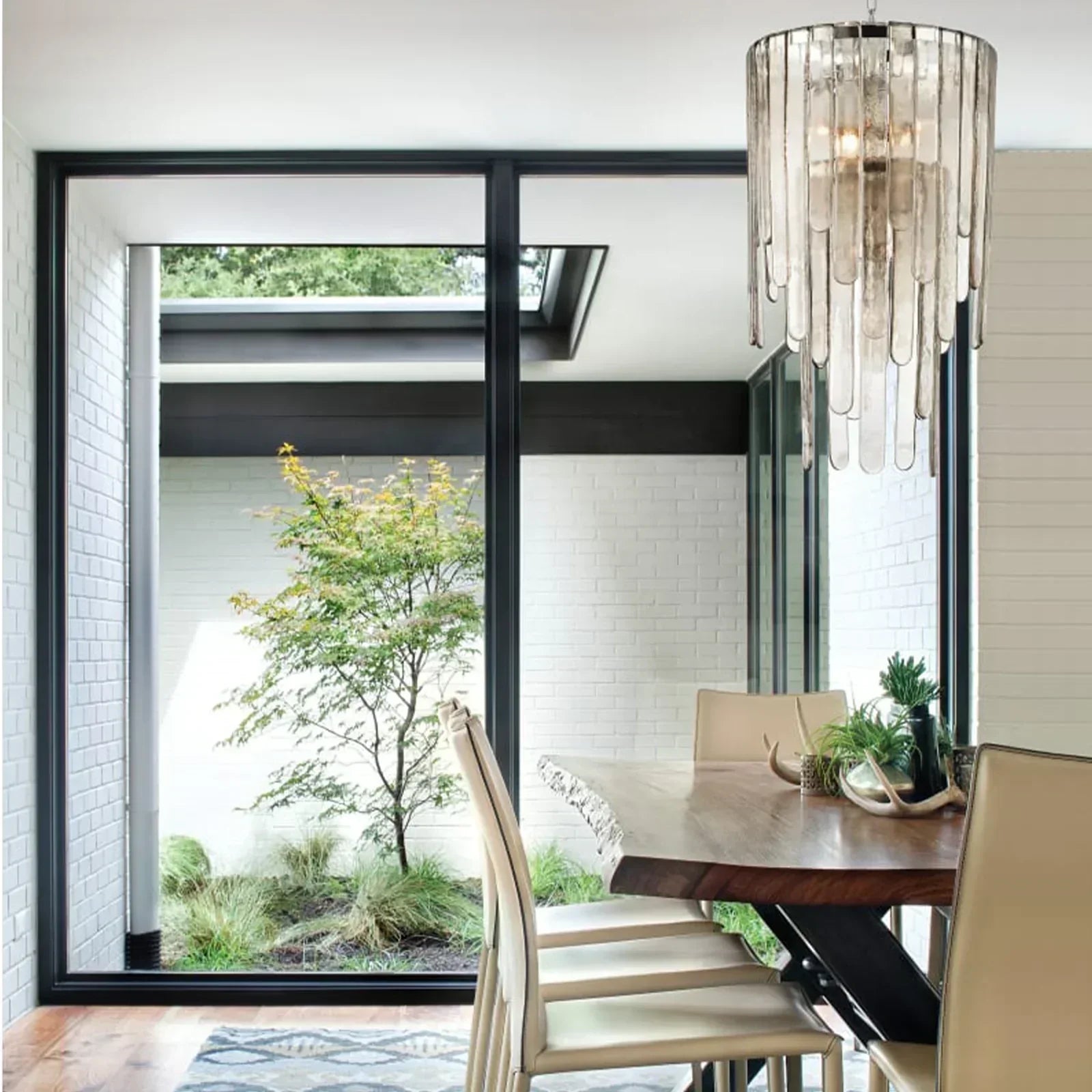 Fenwater Crystal Falls Chandelier - Blushlighting