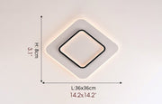 Blushlighting® Square LED Celling Light for Living Room, Study, Bedroom, Wardrobe image | luxury lighting | square ceiling lamps