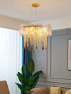 Blushlighting® Creative Drum Crystal LED Pendant Chandelier for Living Room, Dining Room, Kitchen 6 Heads