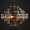 Galatea Industrial Metal Tube Chandelier For Living Room, Dining Room